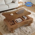 thumbnail image 1 of Hassch Lift Top Coffee Table with Storage, 42" Center Table for Living Room, Home Office, Walnut, 1 of 9