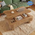 thumbnail image 1 of Hassch Lift Top Coffee Table with Storage, 42 Inch Center Table for Living Room, Light Brown, 1 of 7
