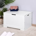 thumbnail image 1 of Hassch Lift Top Entryway Bench Storage with 2 Safety Hinge, Wooden Toy Box End Of Bed Bench, White, 1 of 9