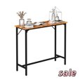 thumbnail image 1 of Hassch Metal Outdoor Bar Table, 39" H Pub Table with Adjustable Foot for Indoor Patio, Garden, Yard, Balcony, Poolside, Brown, 1 of 6