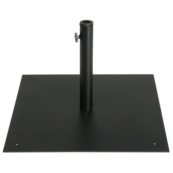 Hassch Metal Umbrella Base, 24.5" Square Sunshade Stand Holder for Outdoor, Backyard, Patio, Black