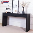 thumbnail image 1 of Hassch Modern 59.2" Console Table with Carved Drawer Fronts, Engineered Wood Hallway, Sofa, or Accent Table, Narrow Design for Small Spaces, Black/Natural, 1 of 7