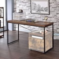 thumbnail image 1 of Hassch Modern Simple Writing Table Computer Desk Study Table, Rust Brown, 1 of 5