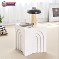 thumbnail image 1 of Hassch Modern Square Side Table, MDF End Table with Imitation Wood Grain Finish, No Assembly Required, Small Accent Table for Living Room, Bedroom, or Office, 15.7" x 15.7" x 17.7", White, 1 of 7