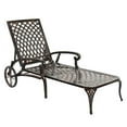 thumbnail image 1 of Hassch Outdoor Chaise Lounge Chair, Cast Aluminum Leisure Chair with 3-Position Adjustable Backrest for Patio, Garden, Backyard, Bronze, 1 of 10