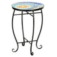 thumbnail image 1 of Hassch Outdoor Side Table, 14 inch Metal Patio Table, Small End Table for Patio, Yard, Porch, Balcony, Garden, Blue Hawaii, 1 of 6
