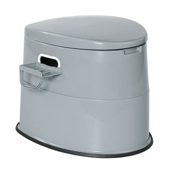 Hassch Portable Toilet With Non-Slip Mat Grey