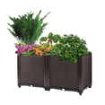 thumbnail image 1 of Hassch Raised Garden Bed, Outdoor Elevated Plant Pot with Legs for Planting Flowers, Vegetables and Herbs, Plastic Planter Box for Patio Porch Deck Backyard, Brown, 1 of 10