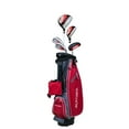 thumbnail image 1 of Hassch Right Hand Junior Golf Club Set With Stand Bag, 8 -10 Years, Red, 1 of 10