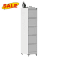 thumbnail image 1 of Hassch Rolling File Cabinet with Lock and 5 Drawers for Home Office, Metal Filing Cabinet with Lock for A4/Letter/Legal Size Files, Easy Assembly, White, 1 of 11