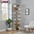 thumbnail image 1 of Hassch Rotating Shoe Rack Tower, 72.44" Vertical Spinning Shoe Display Lazy Susan Closet Organization, Revolving Storage Round Carousel for Handbags/Shoes (Gray), 1 of 10