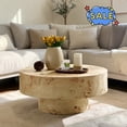 thumbnail image 1 of Hassch Round Coffee Table, 31.4 Inch Modern Center Table for Living Room, Easy to Assemble, Natural, 1 of 7