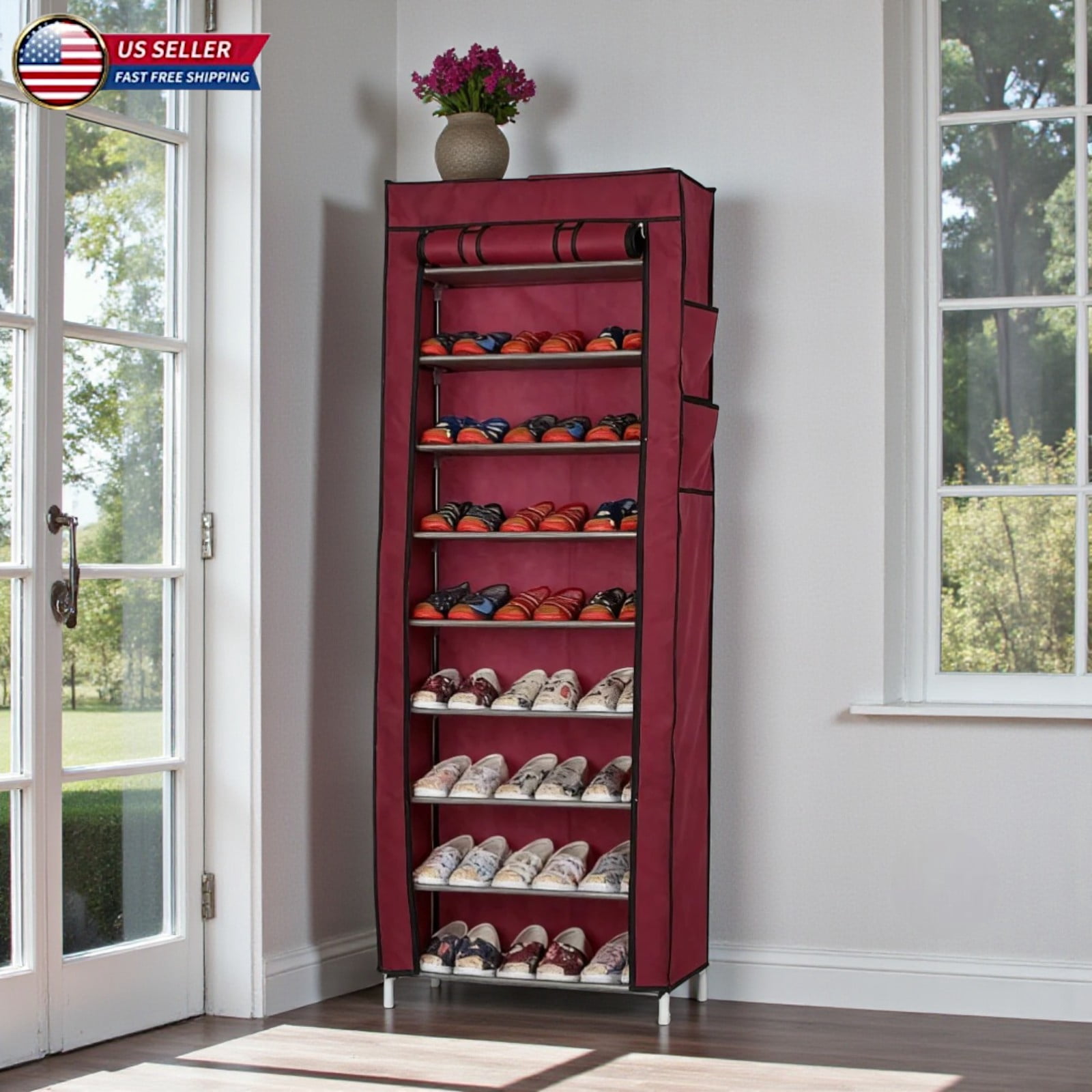 Side Way Shoe Rack Hassch Shoe Rack - 10-Tier Large Capacity Shoes Storage Organizer with ...