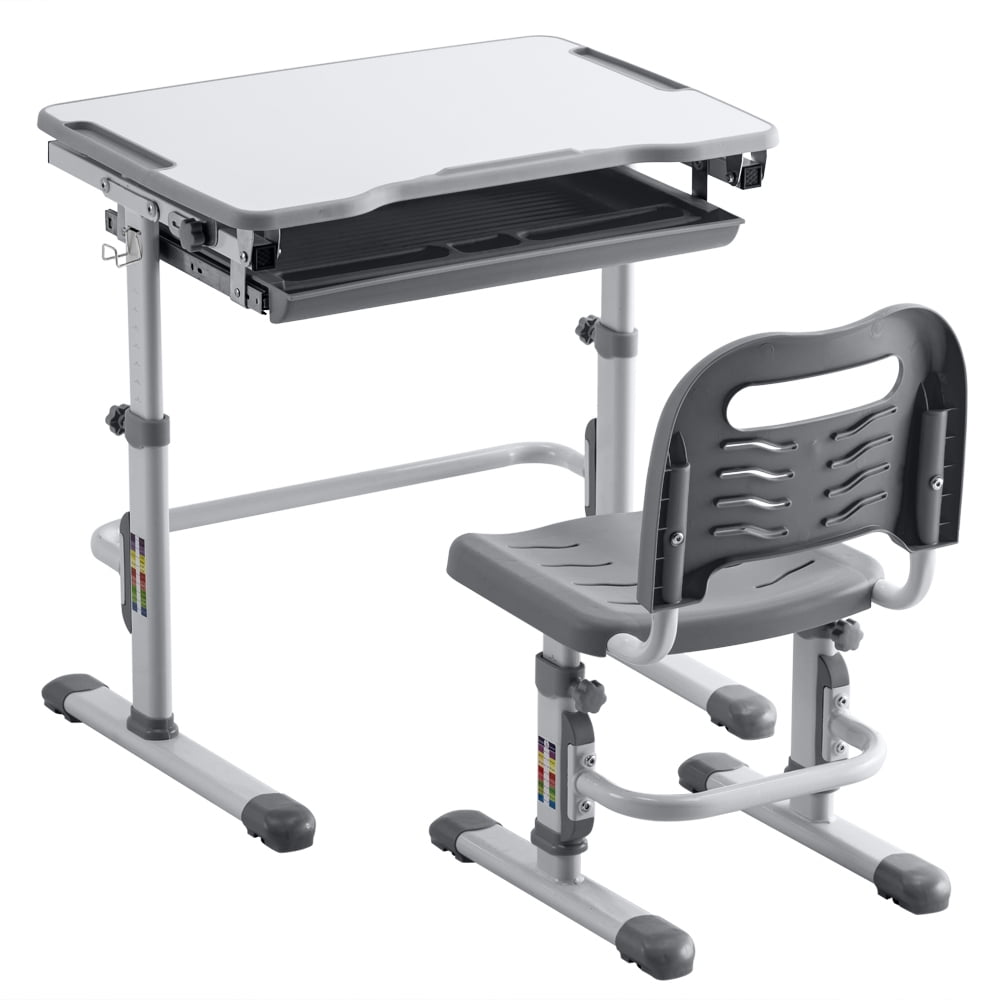 Hassch Students' Study Desk, Height Adjustable Kids' Desk with Chair ...
