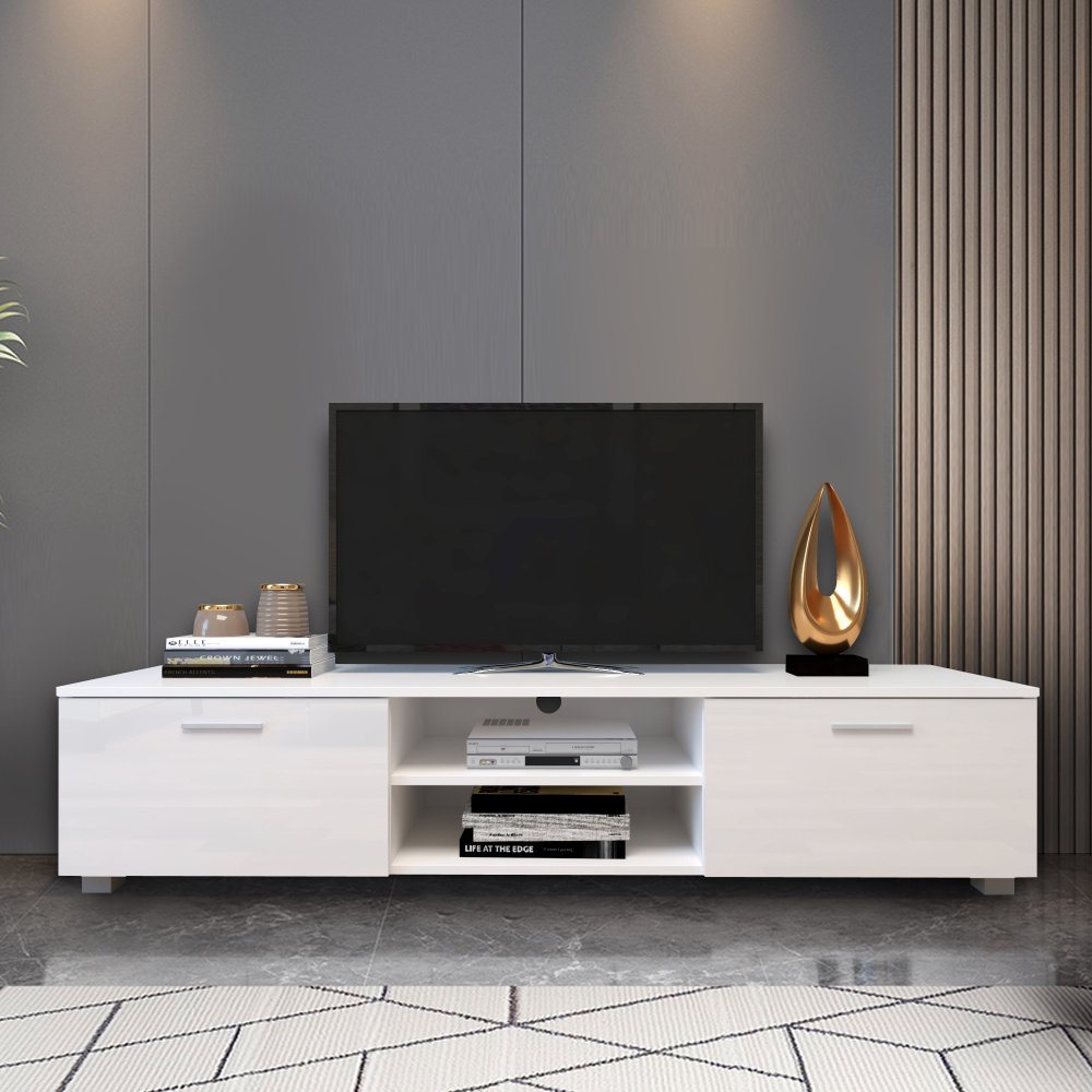 Hassch TV Console for 70 Inch TV, Entertaiment Media Console Center ...