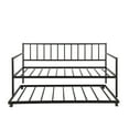 thumbnail image 1 of Hassch Twin Daybed With Trundle Multifunctional Metal Lounge Daybed Frame For Living Room Guest Room, 1 of 6