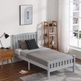 thumbnail image 1 of Hassch Twin Size Bed Frame with Headboard and Footboard, Platform Bed for Bedroom, No Box Spring Needed, Gray, 1 of 7