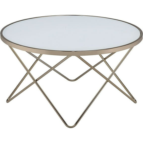 Hassch Valora Coffee Table In Champagne & Frosted Glass