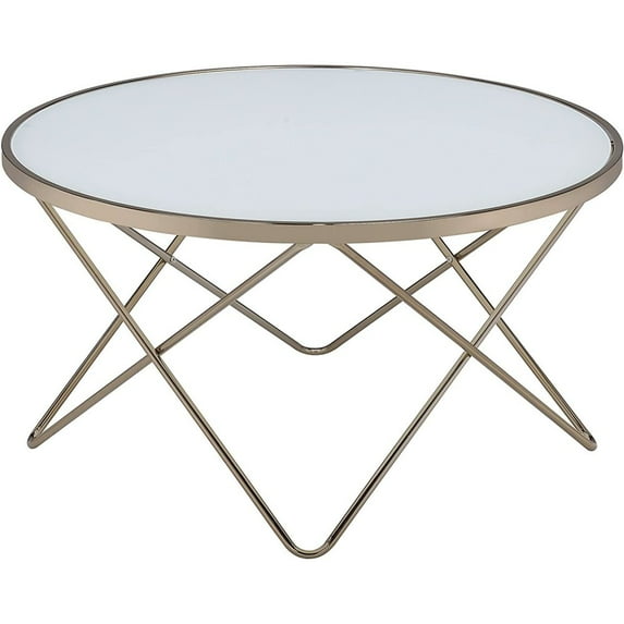 Hassch Valora Coffee Table In Champagne & Frosted Glass