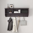 thumbnail image 1 of Hassch Wall Mounted Coat Rack with Shelves, Entryway Storage Organizer with 4 Dual Hooks for Hallway, Living Room, Easy Assembly, Espresso, 1 of 8