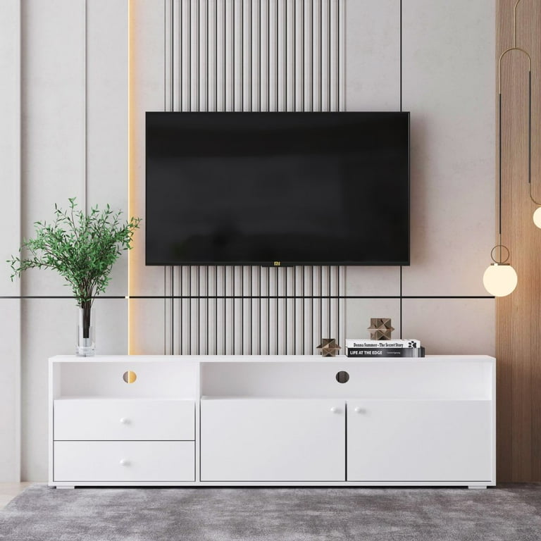 White vintage top tv unit