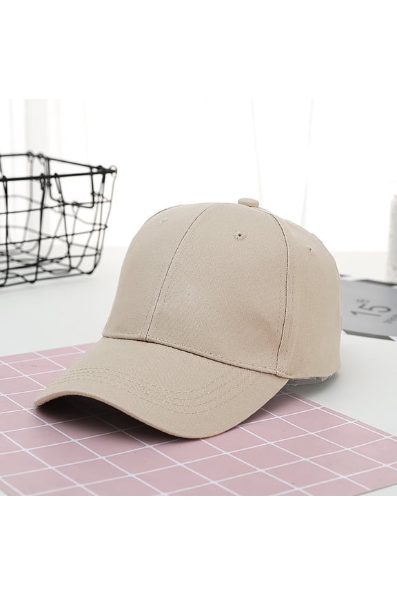 Clearance! Baseball Casual Summer Summer Outdoors 1PC Color Solid Women's Cap Sports Men's Hat And Baseball Caps Khaki One Size Overstock Items Clearance All Prime