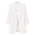 thumbnail image 1 of Hassda Clearance Blazer Casual Blazer Suit Cotton and Linen Medium Length Large Size Women's Suit Jcket M-3XL, 1 of 10