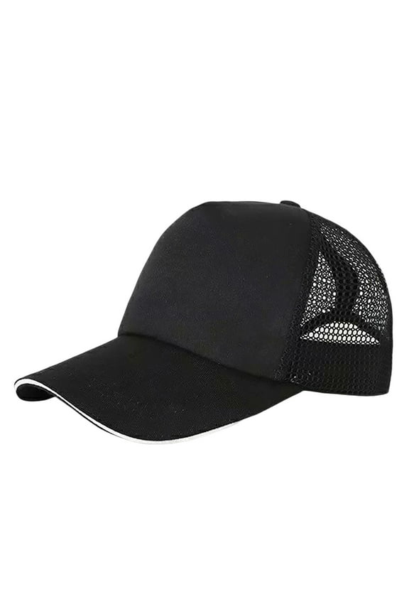 Clearance! Children's Solid Color Net Cap Student's Baseball Cap Sun Visor Cap Peaked Cap Black One Size Overstock Items Clearance All Prime