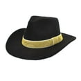 thumbnail image 1 of Hassda Clearance! Men And Women Wholesales Wool Fedora Hats For Women Design Hat With Brim And Size Adjuster Hat Black M Overstock Items Clearance All Prime, 1 of 2
