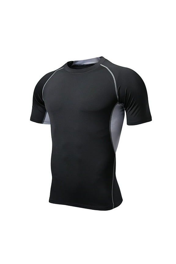 Clearance Mens Shirts Men's Workout Shirts Men's Compression Shirts Short Sleeve Athletic Compression tops Cool Dry Workout T Shirt S-3XL