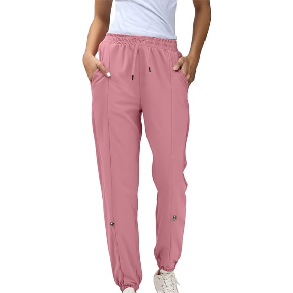Hassda Clearance Petite Sweatpants for Women Teen Girls Bottom Sweatpants Baggy High Waist Elastic Jogger Pants Drawstring Athletic Pants Y2K Preppy Pants Jogger Sweatpants Women Pink XXL