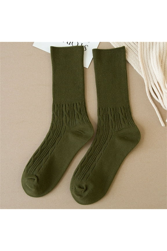 Clearance! Solid Color Stacked Socks Wind Loose Tube Cotton Socks Fashion Lady Socks AG A Overstock Items Clearance All Prime