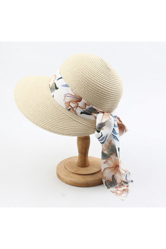 Clearance! Womens Sun Straw Hat Summer Hat Foldable Roll Up Floppy Beach Hats UV UPF50 Caps Beige One Size Overstock Items Clearance All Prime