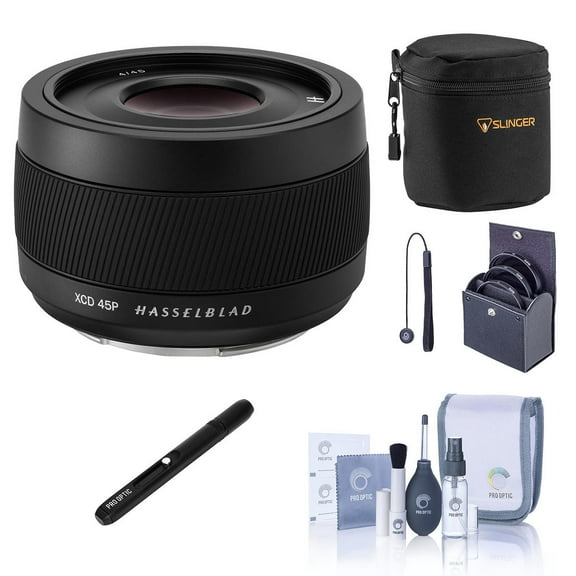 Hasselblad XCD 45mm f/4 P Lens, Bundle with Soft Lens Case, 62mm Filter Kit, Pen Lens Cleaner, Lens Cap Tether and Cleaning Kit