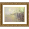 thumbnail image 1 of Hassler, Pam 24x19 Gold Ornate Wood Framed with Double Matting Museum Art Print Titled - Sunâ€™s Warmth, 1 of 4