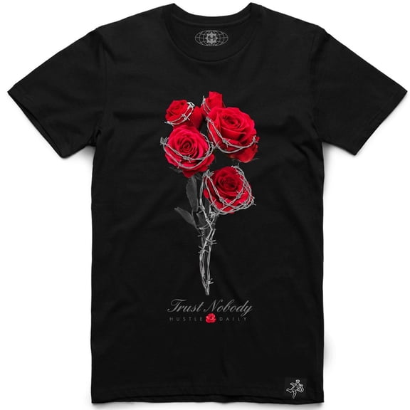 Hasta Muerte Elite Men Retro 4 Bred Barbed Roses QS ATS Tee (Black)