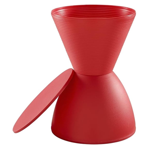Haste Contemporary Modern Accent Stool in Red