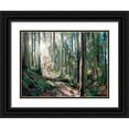 thumbnail image 1 of Hastie, Joanne 14x12 Black Ornate Wood Framed with Double Matting Museum Art Print Titled - Forest Light, 1 of 4