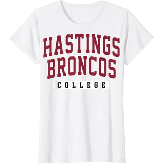 Hastings College Broncos Arch Vintage Retro Design Men Women T-Shirt