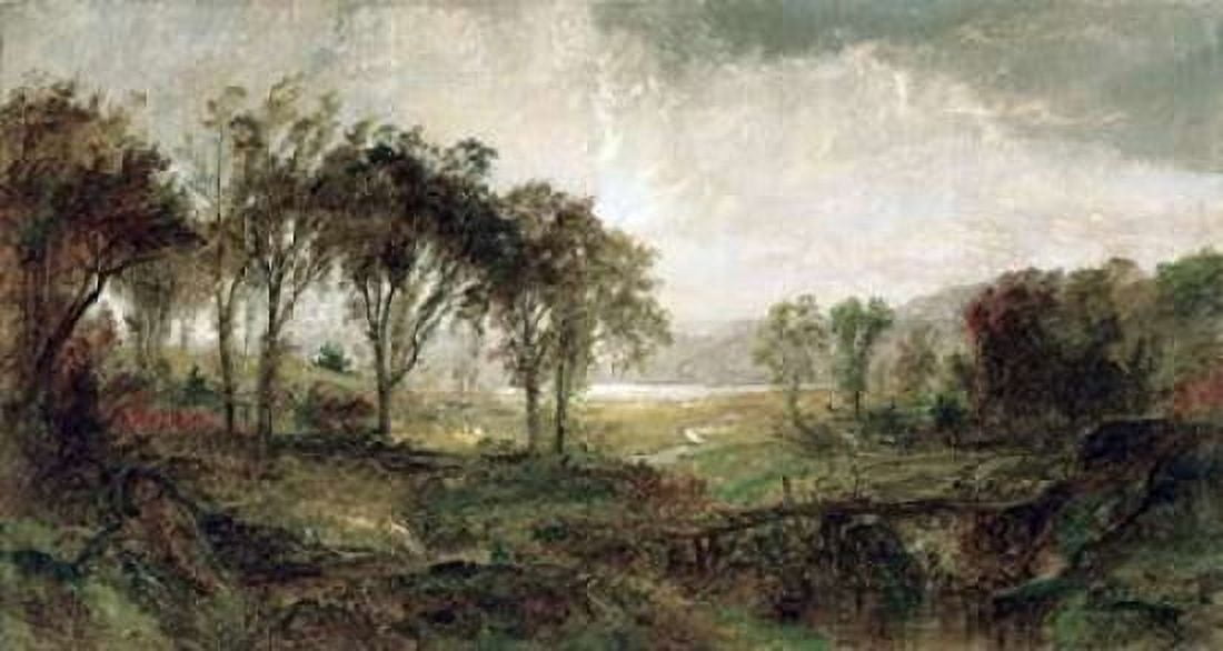 Hastings On Hudson Canvas Art - Jasper Francis Cropsey (24 x 36)