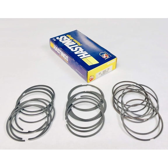 Hastings Pistons Ring set compatible with 1994-2004 Ford 7.3 7.3L Turbo Diesel Piston Ring Set 8 Rings (4.130" Bore Diameter)