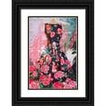thumbnail image 1 of Hastings, Porter 23x32 Black Ornate Wood Framed with Double Matting Museum Art Print Titled - Tiffany Rose, 1 of 4