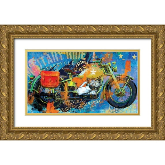 Hastings, Porter 32x20 Gold Ornate Wood Framed with Double Matting Museum Art Print Titled - Spirit of 42
