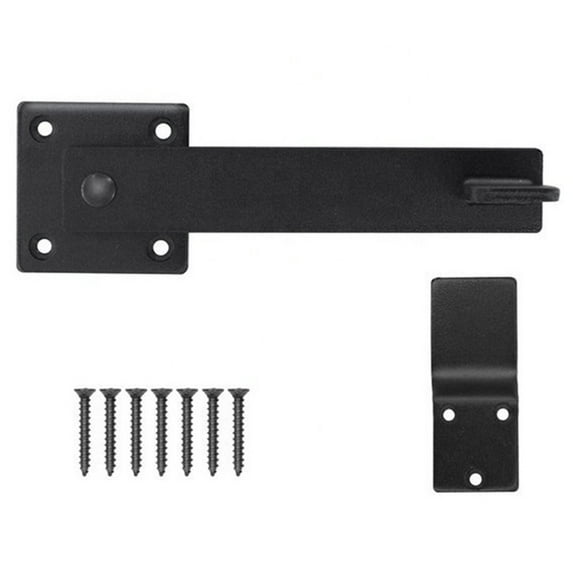 Hastore Reversible Heavy Duty Steel Latch Lock, Black