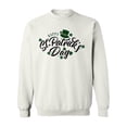 thumbnail image 1 of Hat And Shamrock, St. Patricks Sweatshirt Men -Image by Shutterstock, Male x-Large, 1 of 4