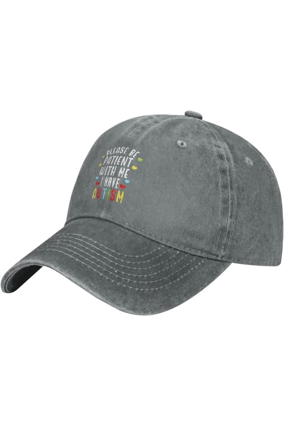 Hat Autism Awareness Please Be Patient with Me I Have Autism Cowboy hat Men Baseball Cap Women Trucker Hat Black