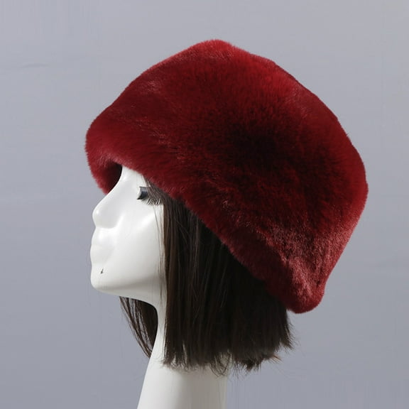 Hat Autumn Winter Hat Plush Bucket Hat Unisex Fashion Warm Hat Fashion Accessory for Outdoor Activity