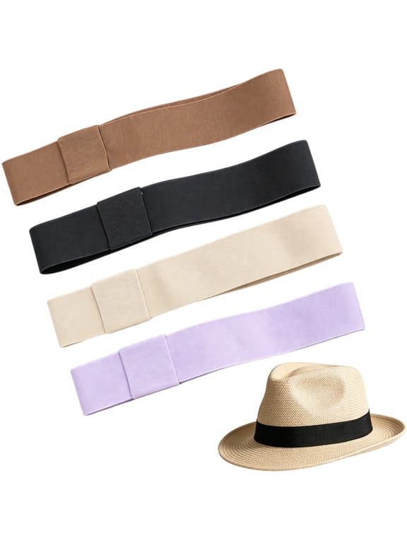 Hat Band for Cowboy Straw Hats Women Men Fedoras 4Pcs