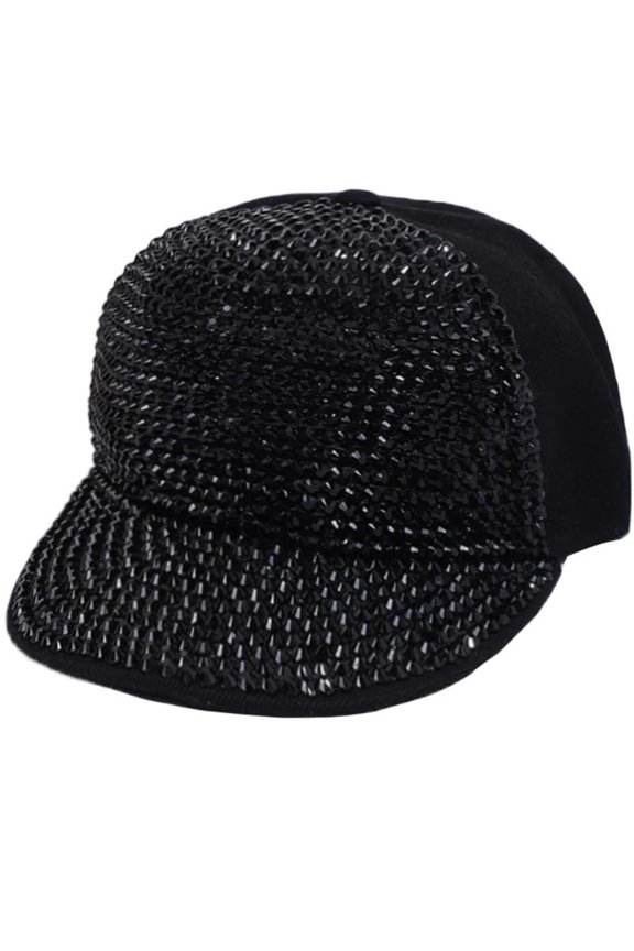 Hat Baseball Cap Women Studded Rhinestone Crystals Adjustable Baseball Cap Plain Sparkle Bling Denim Sun Hat