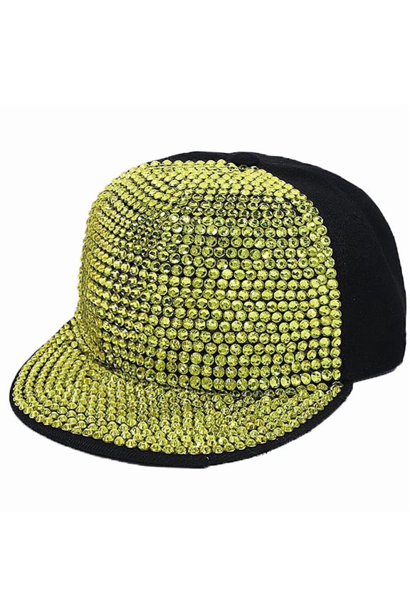 Hat Baseball Cap Women Studded Rhinestone Crystals Adjustable Baseball Cap Plain Sparkle Bling Denim Sun Hat